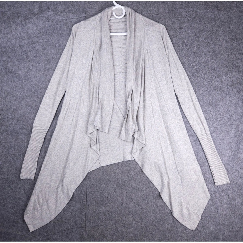 LULULEMON Open Cardigan Women's Small Gray Flowing Relaxed Assymetrical Long